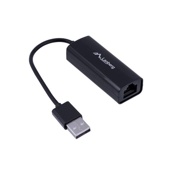 Lanberg NC-0100-01 cable interface/gender adapter USB-A RJ-45 Black | Techbox