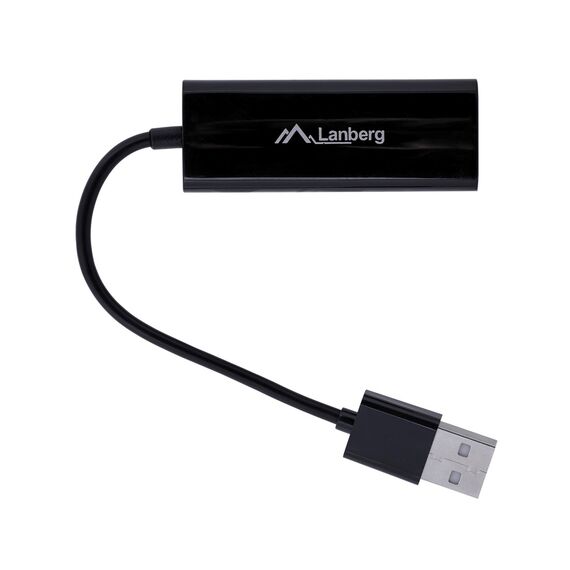 Lanberg NC-0100-01 cable interface/gender adapter USB-A RJ-45 Black | Techbox