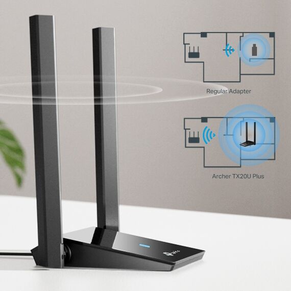 TP-Link AX1800 Dual Antennas High Gain Wireless USB Adapter | Techbox
