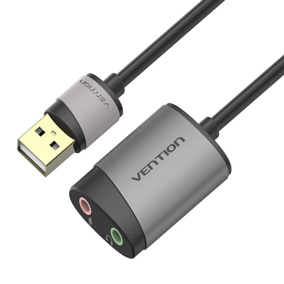 Vention USB External Sound Card 0.15M Gray Metal Type | Techbox