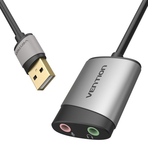 Vention USB External Sound Card 0.15M Gray Metal Type | Techbox