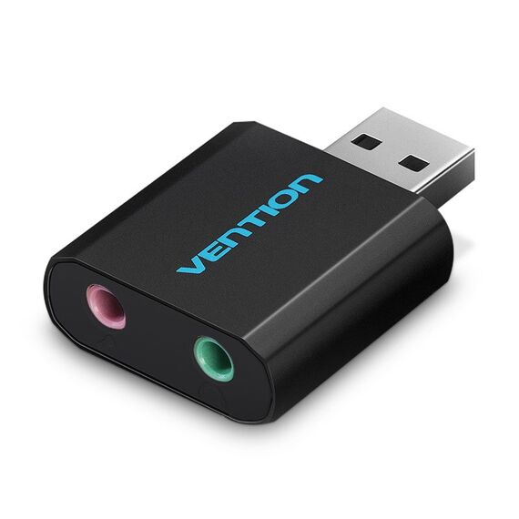 Vention USB External Sound Card Black Metal Type | Techbox
