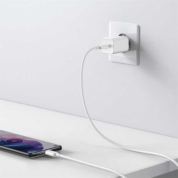BASEUS MAINS CHARGER WITH CABLE TZCCSUP-L02 1C - Travel Chargers - Smartphone Chargers - Techbox
