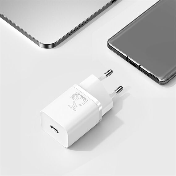 BASEUS MAINS CHARGER WITH CABLE TZCCSUP-L02 1C - Travel Chargers - Smartphone Chargers - Techbox