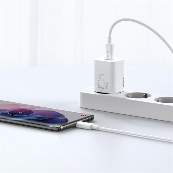 BASEUS MAINS CHARGER WITH CABLE TZCCSUP-L02 1C - Travel Chargers - Smartphone Chargers - Techbox