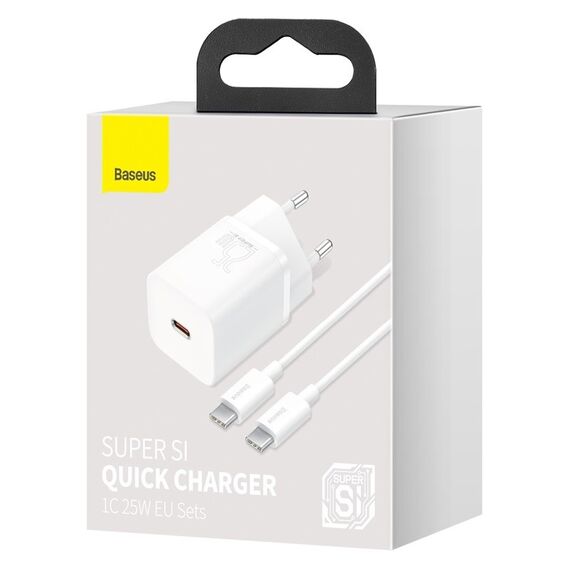 BASEUS MAINS CHARGER WITH CABLE TZCCSUP-L02 1C - Travel Chargers - Smartphone Chargers - Techbox