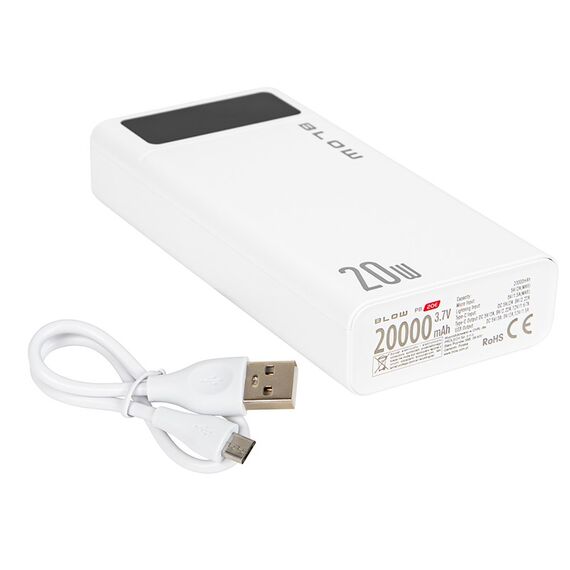 Power Bank 20000mAh QC+PD 20W + lightning PB20E - Powerbanks - Smartphone Chargers - Techbox