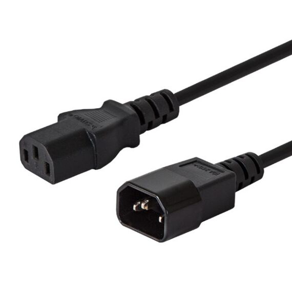 Savio CL-99 power cable Black 1.2 m C14 coupler C13 coupler - Power Cables - Cables & Adapters - Techbox
