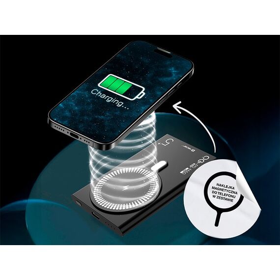 Tracer AirMag2 5000mAh PD20W+15W Mag, Black - Powerbanks - Smartphone Chargers - Techbox