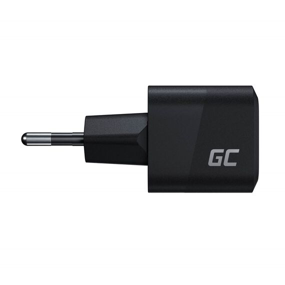 USB Charger Green Cell PowerGaN 33 W PD 3.0 QC 3.0 1x USB-C black - Travel Chargers - Smartphone Chargers - Techbox