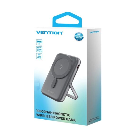 Vention 10000mAh 20W - magnetic power bank (black) - Powerbanks - Smartphone Chargers - Techbox