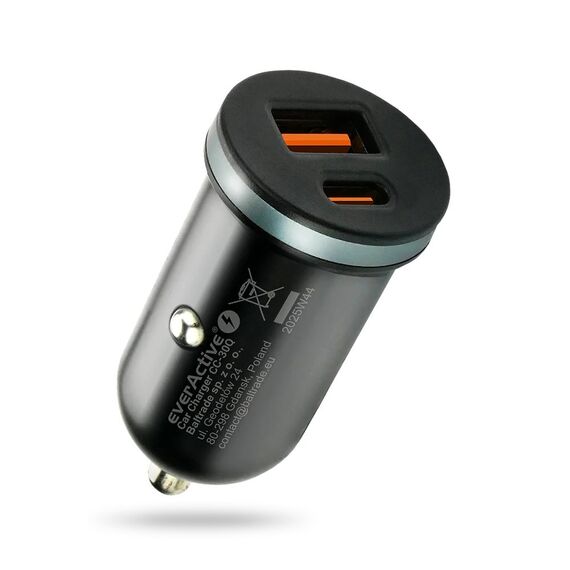 Car charger everActive CC-30Q USB + USB-C QC 3.0 PD 35W - Travel Chargers - Smartphone Chargers - Techbox