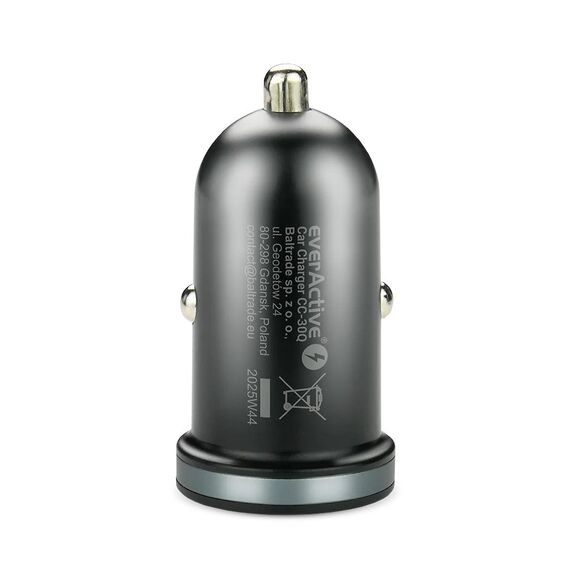 Car charger everActive CC-30Q USB + USB-C QC 3.0 PD 35W - Travel Chargers - Smartphone Chargers - Techbox