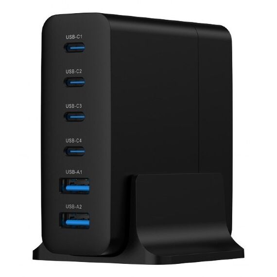 Gembird TA-UC-2A4C-PD75-01-BK mobile device charger Universal Black AC Fast charging Indoor | Techbox