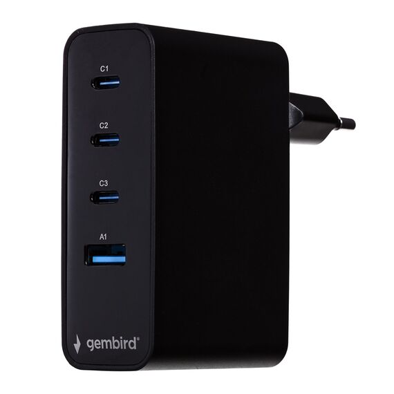 Gembird TA-UC-PDQC100LCD-01-BK mobile device charger Laptop, Smartphone Black AC Fast charging Indoor | Techbox