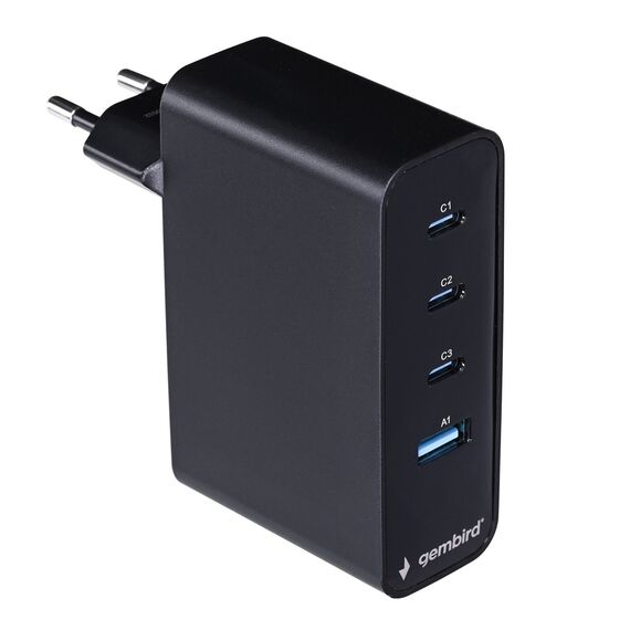 Gembird TA-UC-PDQC100LCD-01-BK mobile device charger Laptop, Smartphone Black AC Fast charging Indoor | Techbox