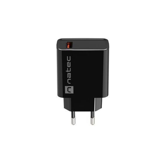 NATEC MAINS CHARGER RIBERA USB-A 18W BLACK | Techbox