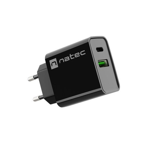 NATEC NETWORK CHARGER RIBERA USB-A+USB-C 20W PD | Techbox