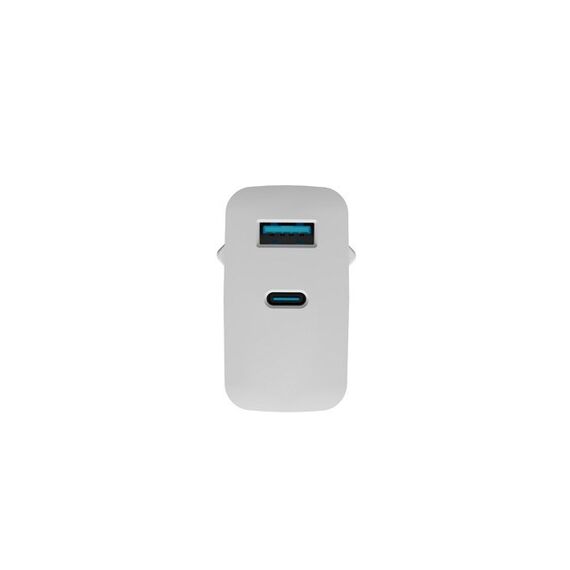 NATEC RIBERA GAN CHARGER 1X USB-A + 1X USB-C 45W WHITE | Techbox