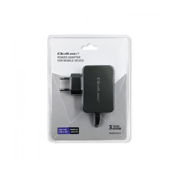 Qoltec 51024 mobile device charger Universal Black AC Fast charging Indoor | Techbox