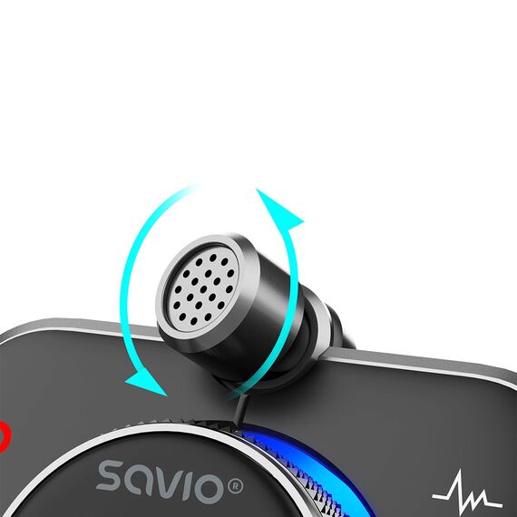 Savio TR-14 Transmiter FM z Bluetooth i ładowarką PD 87.6 - 107.9 MHz Bluetooth/USB Black | Techbox