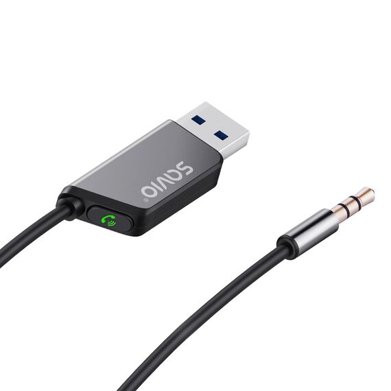 Savio TR-16 Transmitter AUX adapter with hands-free function, Bluetooth 5.3, Google Assistant/Siri | Techbox