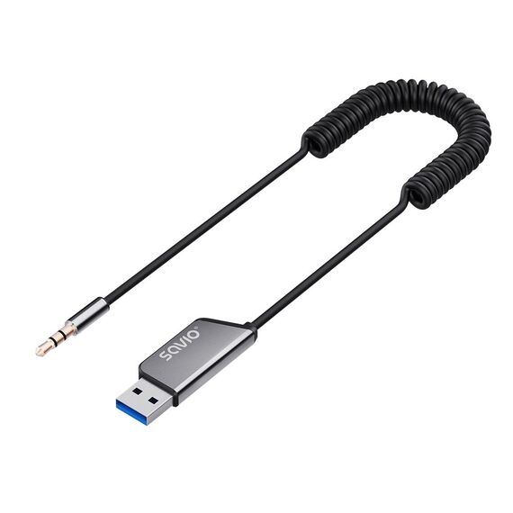 Savio TR-16 Transmitter AUX adapter with hands-free function, Bluetooth 5.3, Google Assistant/Siri | Techbox