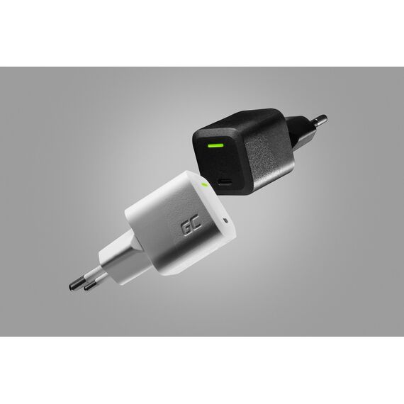 USB Charger Green Cell PowerGaN 33 W PD 3.0 QC 3.0 1x USB-C white | Techbox