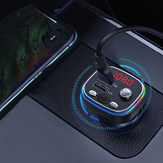 Vakoss TC-B439K FM transmitter 87.5 - 108 MHz Bluetooth/USB Black - Smartphone Holders - Smartphones - Techbox