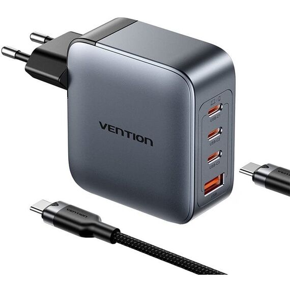 Vention 100W charger 1xUSB-A 3xUSB-C + cable | Techbox
