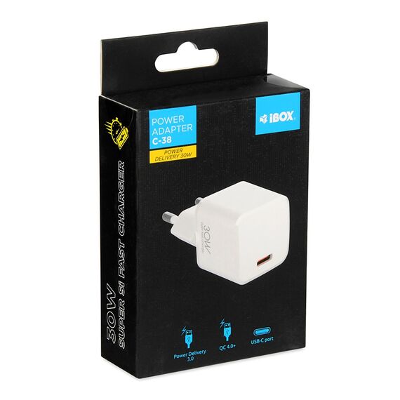 Wall charger I-BOX C-38 PD30W, white | Techbox