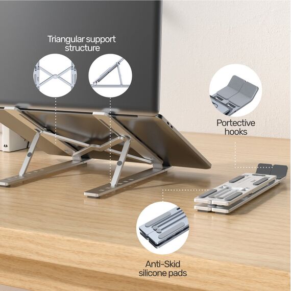 UNITEK OT155SL laptop stand Silver | Techbox