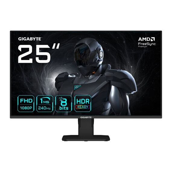 GIGABYTE GS25F2A 25" FHD Gaming Monitor - 1920 x 1080, 240Hz, 1ms, 300 cd/m², Display HDR 10, HDMI 2.0, Displayport 1.4 - Monitors - Monitors & Mounts - Techbox