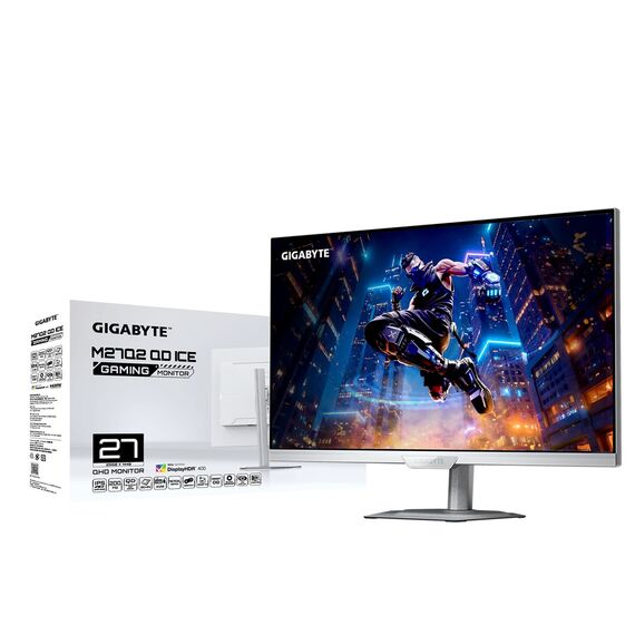 GIGABYTE M27Q2 QD ICE 27” QHD Gaming Monitor - 2560 x 1440, 200Hz, 1ms, 350 cd/m², FreeSync Premium, Display HDR400, HDMI 2.0, Displayport 1.4 - Monitors - Monitors & Mounts - Techbox