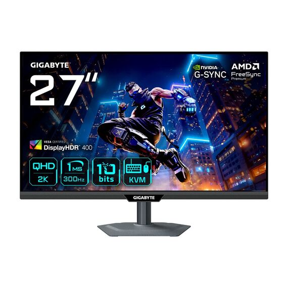 GIGABYTE M27Q3 27" QHD Gaming Monitor - 2560 x 1440, 170Hz, 1ms, 400 cd/m², FreeSync Premium, Display HDR400, HDMI 2.0, Displayport 1.4 - Monitors - Monitors & Mounts - Techbox
