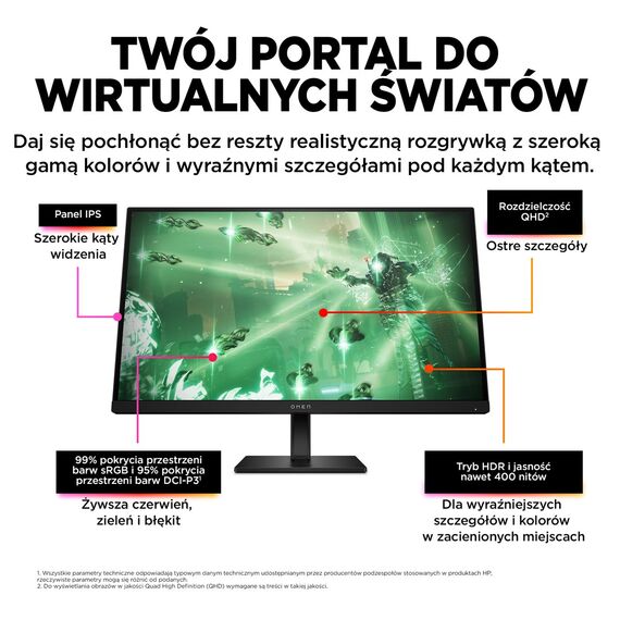 OMEN by HP 27 inch QHD 165Hz Gaming Monitor - OMEN 27q | Techbox