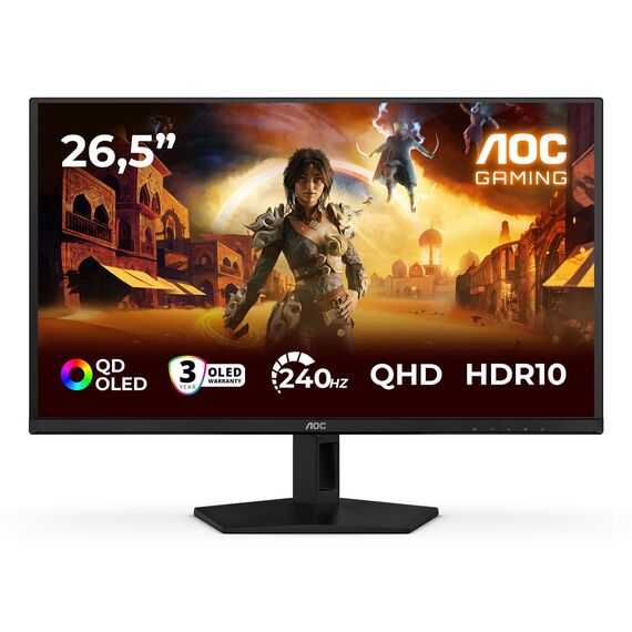 AOC G4 Q27G41ZDF computer monitor 67.3 cm (26.5") 2560 x 1440 pixels Quad HD QD-OLED Black, Red - Monitors - Monitors & Mounts - Techbox