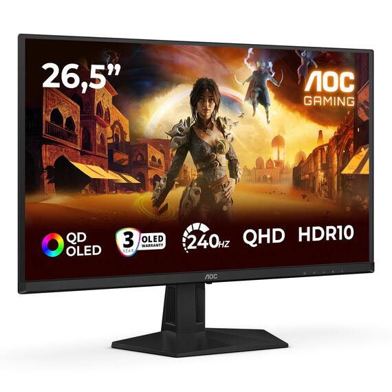 AOC G4 Q27G41ZDF computer monitor 67.3 cm (26.5") 2560 x 1440 pixels Quad HD QD-OLED Black, Red - Monitors - Monitors & Mounts - Techbox
