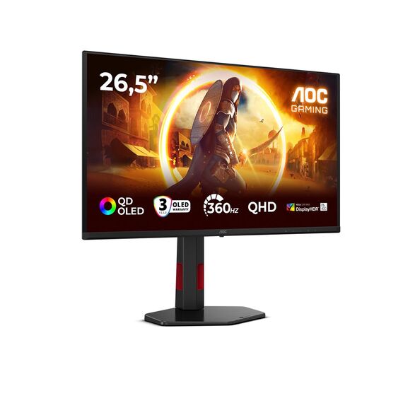 AOC G4 Q27G4SDR computer monitor 67.3 cm (26.5") 2560 x 1440 pixels Quad HD QD-OLED Black, Red | Techbox