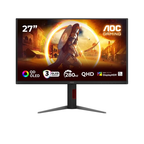 AOC G4 Q27G4ZD computer monitor 68.6 cm (27") 2560 x 1440 pixels Quad HD QD-OLED Black, Red | Techbox