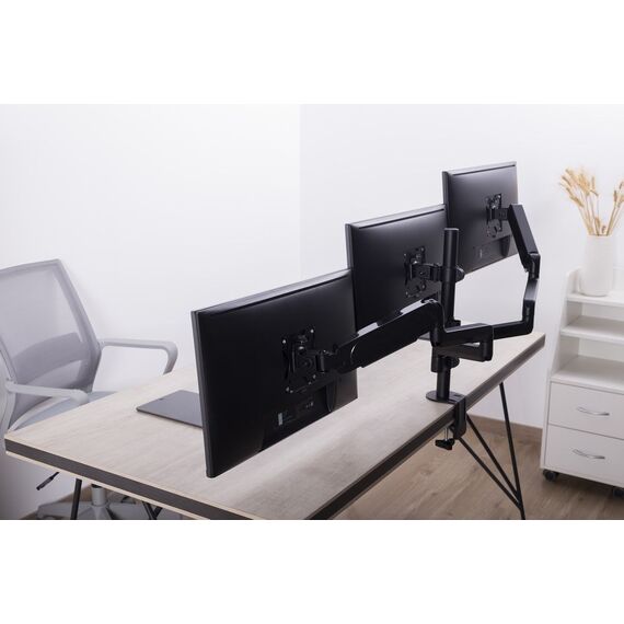 Gembird MA-DA3-01 monitor mount / stand 68.6 cm (27") Desk Black - Stands & Accessories - Monitors & Mounts - Techbox