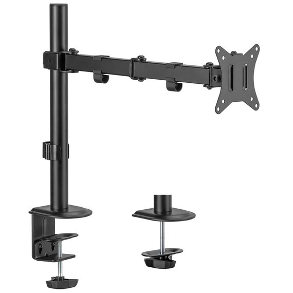 Maclean MC-753N LCD Monitor Desk Mount 17-32" 9kg VESA 75x75 100x100 Single Arm Extendable Adjustable | Techbox