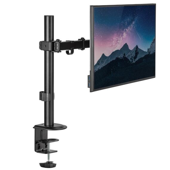 Maclean MC-753N LCD Monitor Desk Mount 17-32" 9kg VESA 75x75 100x100 Single Arm Extendable Adjustable | Techbox