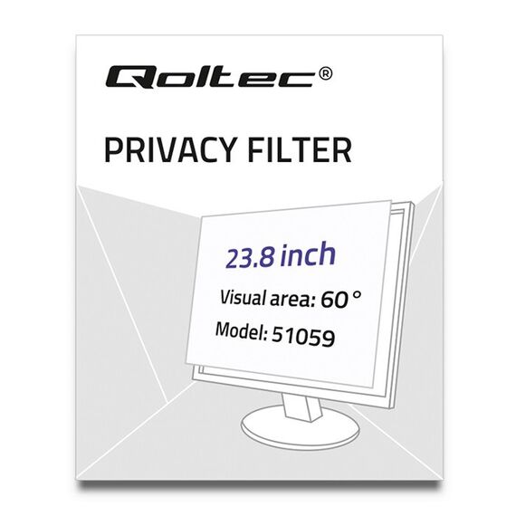 Qoltec 51059 display privacy filters 60.5 cm (23.8") | Techbox