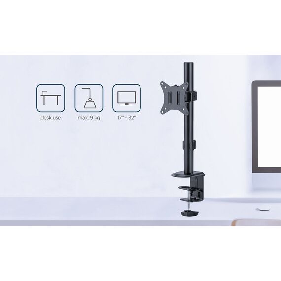 Gembird MA-D1-02 monitor mount / stand 81.3 cm (32") Desk Black | Techbox