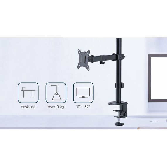 Gembird MA-D1-03 monitor mount / stand 81.3 cm (32") Desk Black | Techbox