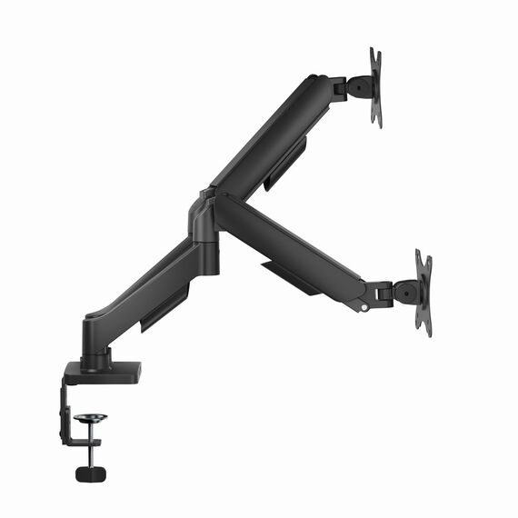 Gembird MA-DA2U-01 Adjustable desk 2-display mounting arm with USB ports, 17”-32”, black - Stands & Accessories - Monitors & Mounts - Techbox