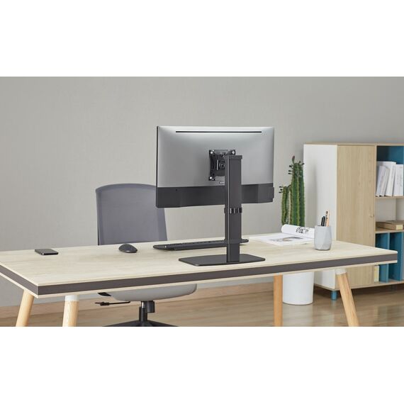 Gembird MS-D1ST-02 Height adjustable full-motion monitor desk stand, 17"-32", black - Stands & Accessories - Monitors & Mounts - Techbox