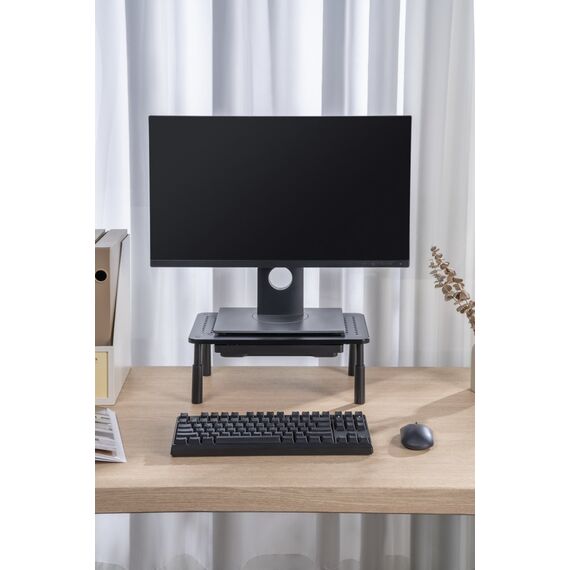 Gembird MS-TABLE-D-01 Adjustable monitor stand with drawer (rectangle) | Techbox