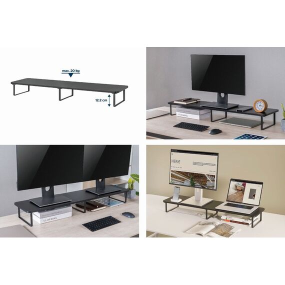 Gembird MS-TABLE2-01 monitor mount / stand Desk Black | Techbox